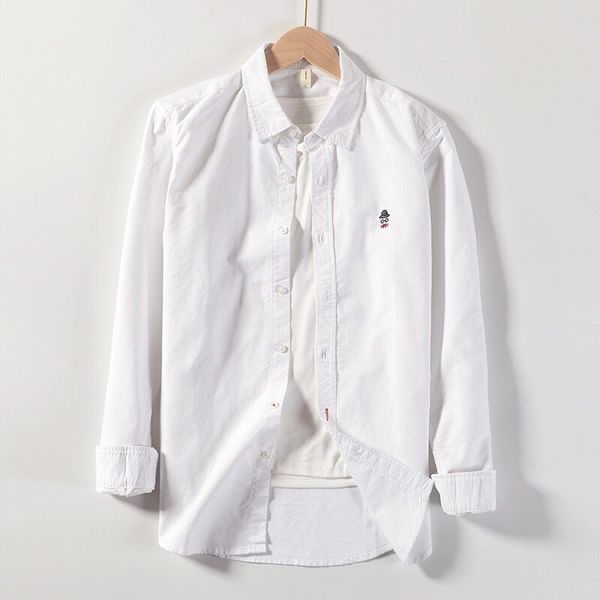 2020 autumn wear new lapel men long sleeve slim handsome shirt pure cotton oxford embroidered casual shirt, White;black
2020 autumn wear new lapel men long sleeve slim handsome shirt pure cotton oxford embroidered casual shirt, White;black