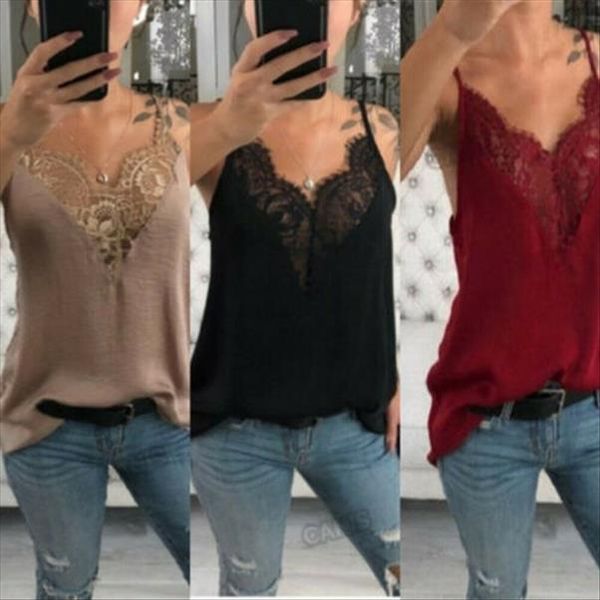 tank 2020 women lace vest tank ladies summer strappy camisole female fashion, White