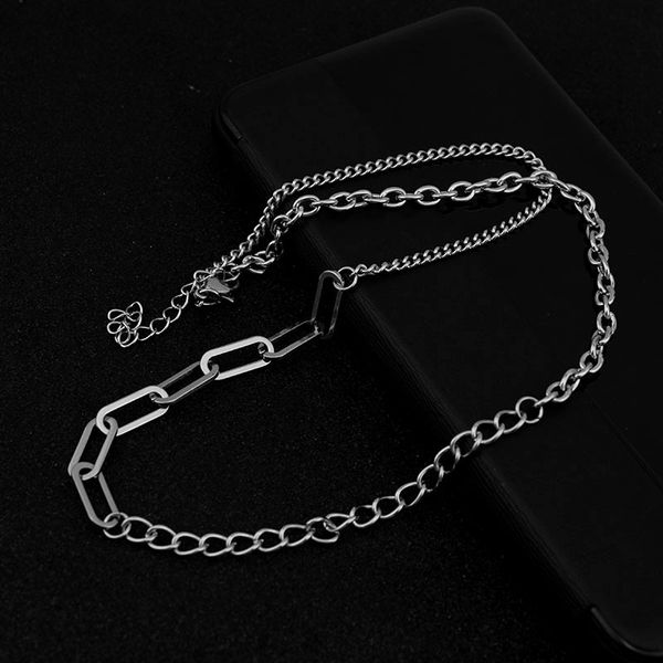 chains fashion stainless steel stitching chain necklace mix and match clavicle neck wild, Silver
chains fashion stainless steel stitching chain necklace mix and match clavicle neck wild, Silver