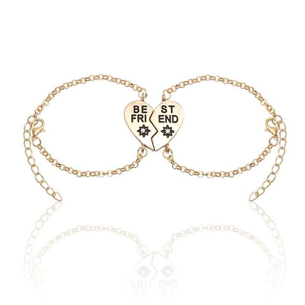 2020 new 2 pcs/set friends bracelet puzzle heart bangles for women girls gold bff friendship charm jewelry gifts, Black
2020 new 2 pcs/set friends bracelet puzzle heart bangles for women girls gold bff friendship charm jewelry gifts, Black