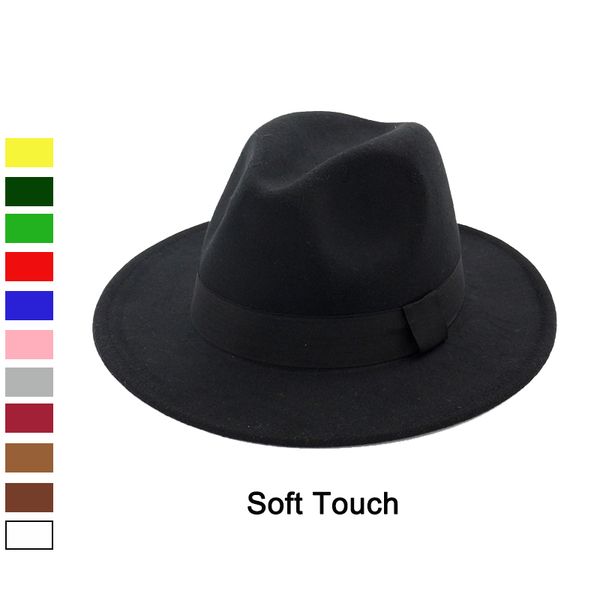 classic soft touch fedoras hat men felt classic jazz hats floppy women casual fedora panama cap for wedding party, Blue;gray
classic soft touch fedoras hat men felt classic jazz hats floppy women casual fedora panama cap for wedding party, Blue;gray