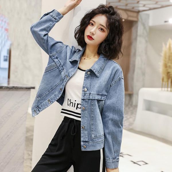 women's jackets jeans coat women spring and autumn jacket korean-style loose fashion casual english embroidered top, Black;brown
women's jackets jeans coat women spring and autumn jacket korean-style loose fashion casual english embroidered top, Black;brown