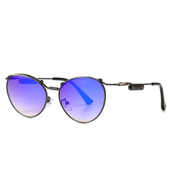 2020 new fashion steampunk cat eye sunglasses men women vintage metal spring legs punk sun glasses for male uv400, White;black
2020 new fashion steampunk cat eye sunglasses men women vintage metal spring legs punk sun glasses for male uv400, White;black