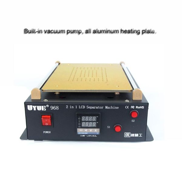 uyue 968 lcd separator split screen repair machine build-in vacuum pump for mobile phone tablet pc touch screen refurbish
uyue 968 lcd separator split screen repair machine build-in vacuum pump for mobile phone tablet pc touch screen refurbish