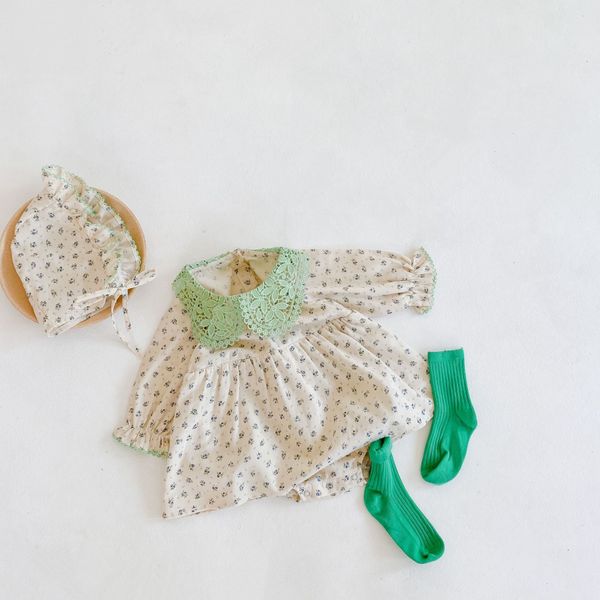 new fall 2020 baby girl wave point floral jumpsuit lace collar long sleeve comfortable romper korean flower with hat baby clothes, Blue
new fall 2020 baby girl wave point floral jumpsuit lace collar long sleeve comfortable romper korean flower with hat baby clothes, Blue