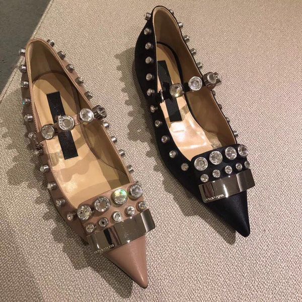 summer new european silk fabrics banquet rhinestones flat shoes pointed flat pointed heels shoes, Black
summer new european silk fabrics banquet rhinestones flat shoes pointed flat pointed heels shoes, Black