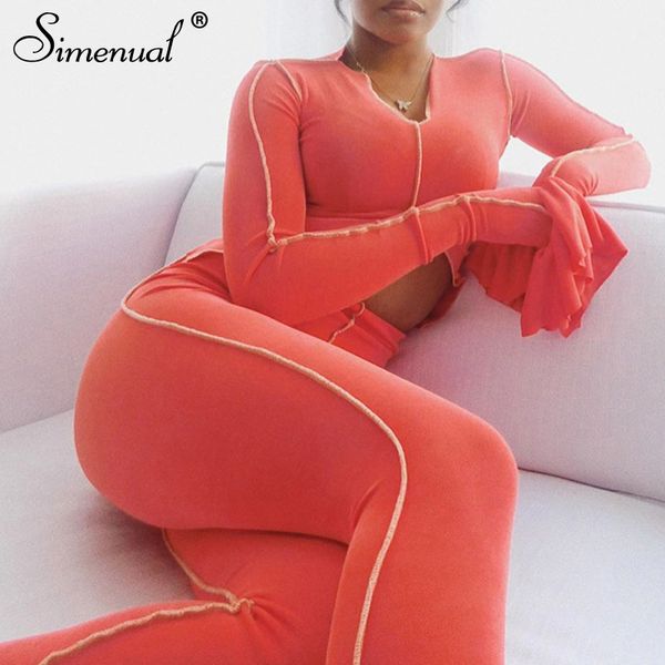 simenual fashion casual patchwork two piece set women flare long sleeve bodycon cropped outfits sporty and leggings sets x0923, Gray
simenual fashion casual patchwork two piece set women flare long sleeve bodycon cropped outfits sporty and leggings sets x0923, Gray