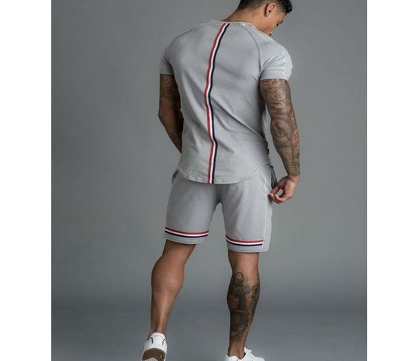 new short sleeve stitching suit men two pieces mens sets t shirt shorts casual tracksuit set sweatsuit patchwork sportswear male, Gray
new short sleeve stitching suit men two pieces mens sets t shirt shorts casual tracksuit set sweatsuit patchwork sportswear male, Gray