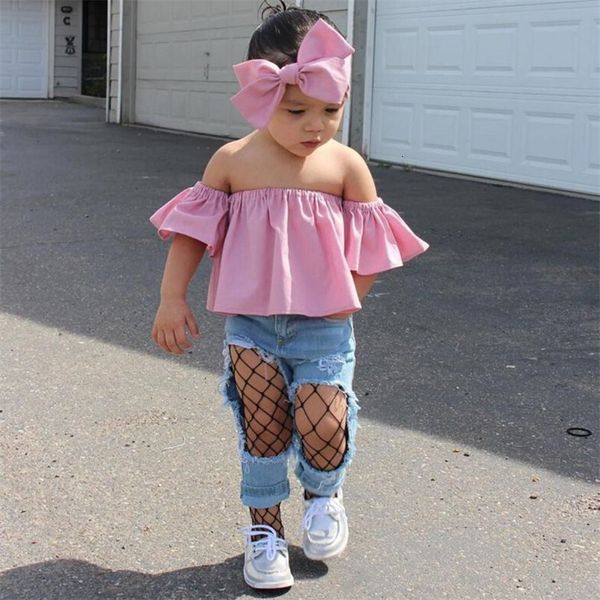 pink color lovely toddler kids baby girl off shoulder ruffle t-shirt summer clothes outfits drop shipped st05, White
pink color lovely toddler kids baby girl off shoulder ruffle t-shirt summer clothes outfits drop shipped st05, White