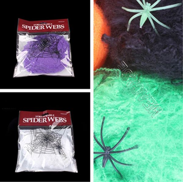 2020 halloween spider webs stretchy cobweb wiht 2 spiders scary funny haunted house hallowmas party decorations kids gifts favor toys d81801
2020 halloween spider webs stretchy cobweb wiht 2 spiders scary funny haunted house hallowmas party decorations kids gifts favor toys d81801