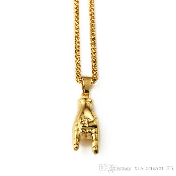 gold chain gold plated finger symbol pendant necklace 75cm chain hiphop jewelry for men women wholesale, Silver
gold chain gold plated finger symbol pendant necklace 75cm chain hiphop jewelry for men women wholesale, Silver