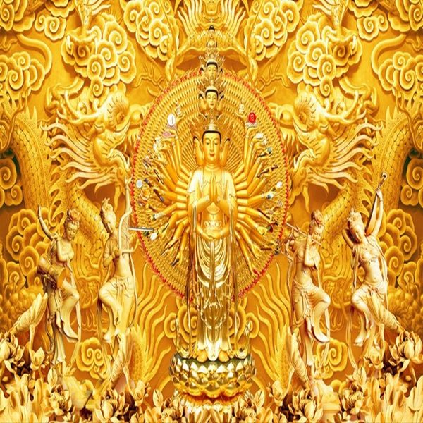 dropship custom mural 3d stereo mural temple living room tv background golden buddha wallpaper wall paper 3d
dropship custom mural 3d stereo mural temple living room tv background golden buddha wallpaper wall paper 3d