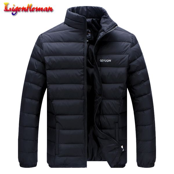 men autumn winter 2020 warm stand collar casual down jackets men zipper overcoat mens lightweight solid color outwear coats 4xl, Black
men autumn winter 2020 warm stand collar casual down jackets men zipper overcoat mens lightweight solid color outwear coats 4xl, Black