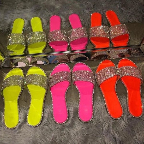 women's sandal summer fashion new rhinestone flat out wear slippers candy color light anti-skid personality simple joker european style, Black
women's sandal summer fashion new rhinestone flat out wear slippers candy color light anti-skid personality simple joker european style, Black