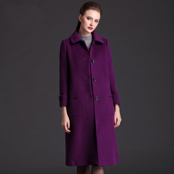 new winter 2020 autumn women turn-down collar single breasted two-sided wool coat female slim fashion pockets tweed coat zx, Black
new winter 2020 autumn women turn-down collar single breasted two-sided wool coat female slim fashion pockets tweed coat zx, Black