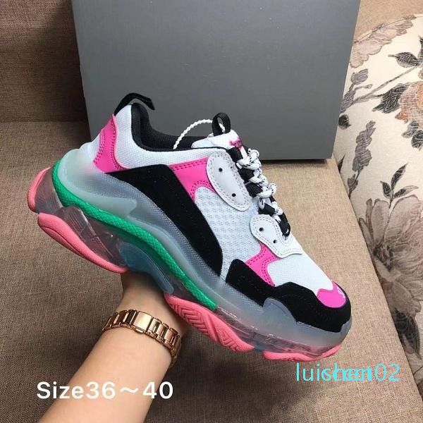 оптовая дизайнер 17fw тройной s добавляет clear bubble midsole кроссовки мужские женщин неоновый зеленый роскошь увеличение марка повседневн, Black
оптовая дизайнер 17fw тройной s добавляет clear bubble midsole кроссовки мужские женщин неоновый зеленый роскошь увеличение марка повседневн, Black