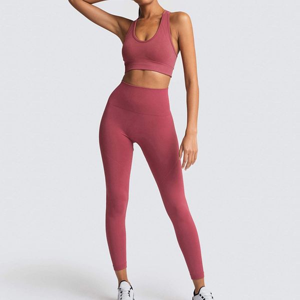 yoga outfits woman sportwear set seamless gym crop bra pad elastic high waist pant outfit fitness clothing, White;red
yoga outfits woman sportwear set seamless gym crop bra pad elastic high waist pant outfit fitness clothing, White;red