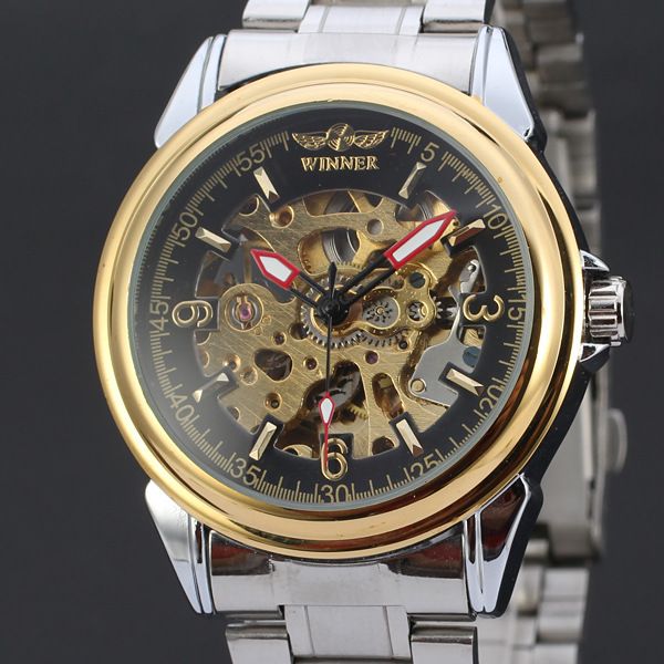 50pcs/lot winner-d167 skeleton winner date watch stainless steel mechanical watch hollow out men calendar winner, Slivery;brown
50pcs/lot winner-d167 skeleton winner date watch stainless steel mechanical watch hollow out men calendar winner, Slivery;brown