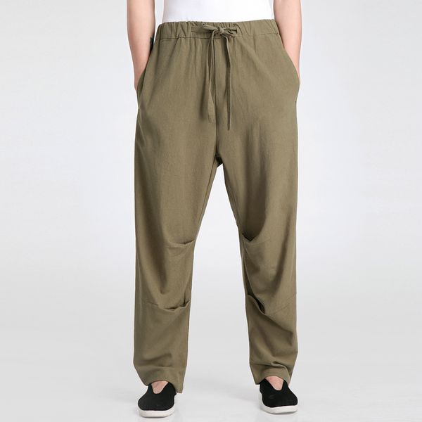 brand new arrival chinese style men's solid cotton linen drawstring long trousers pants harem pants m xl xxl 3xl 2607, Black
brand new arrival chinese style men's solid cotton linen drawstring long trousers pants harem pants m xl xxl 3xl 2607, Black