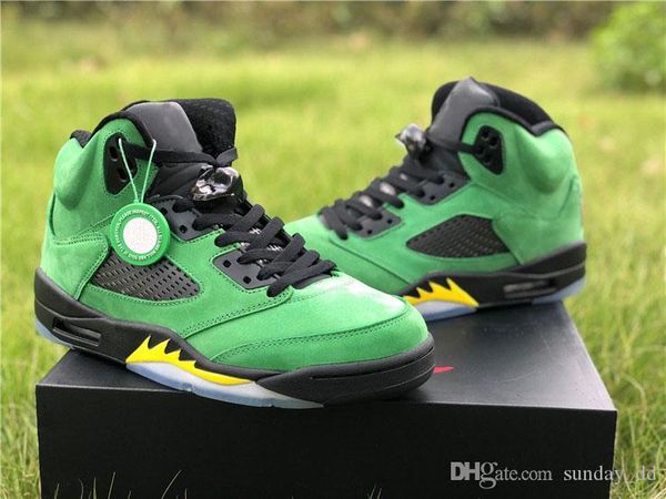 2020 air authentic 5 se oregon ducks basketball shoes apple green yellow strike black jumpman reflective men sports sneakers with box
2020 air authentic 5 se oregon ducks basketball shoes apple green yellow strike black jumpman reflective men sports sneakers with box