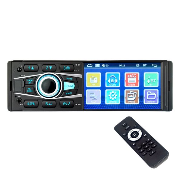 4.1 inch hd press screen car multimedia player 1 din car mp5 bluetooth machine with remote control
4.1 inch hd press screen car multimedia player 1 din car mp5 bluetooth machine with remote control