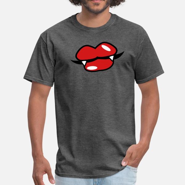 trendy vampire funky red lips t shirt men designs short sleeve s-xxxl pattern sunlight funny summer style natural shirt