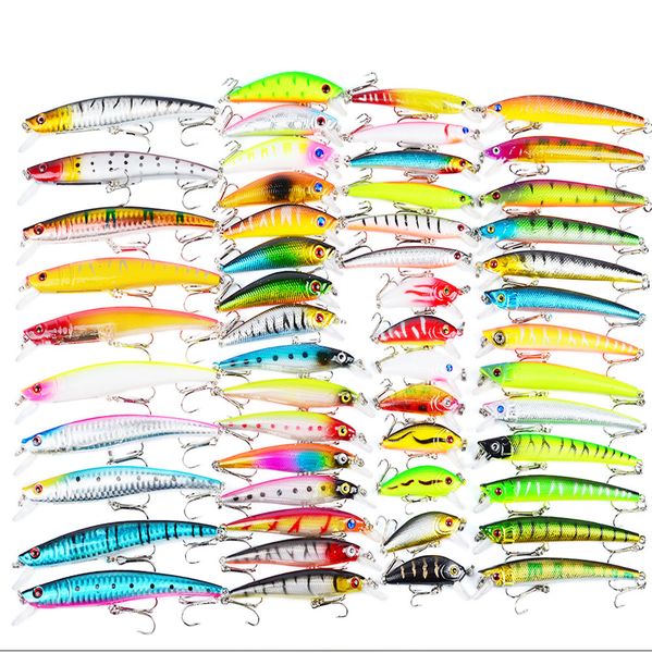 53pcs/lot fishing lure mixed 7 models bassbaits 53 color minnow lure crank baits mix fishing tackle
53pcs/lot fishing lure mixed 7 models bassbaits 53 color minnow lure crank baits mix fishing tackle