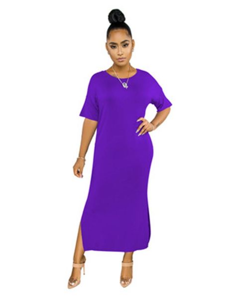 womens multicolor elasticity dress elegant fashion casual open side short sleeve dresses summer female long section solid color dresses, Black;gray
womens multicolor elasticity dress elegant fashion casual open side short sleeve dresses summer female long section solid color dresses, Black;gray