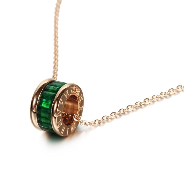 luxury women choker necklace simple roman numerals emerald gemstone rose gold clavicle titanium steel pendant necklace fashion jewelry gifts, Silver
luxury women choker necklace simple roman numerals emerald gemstone rose gold clavicle titanium steel pendant necklace fashion jewelry gifts, Silver
