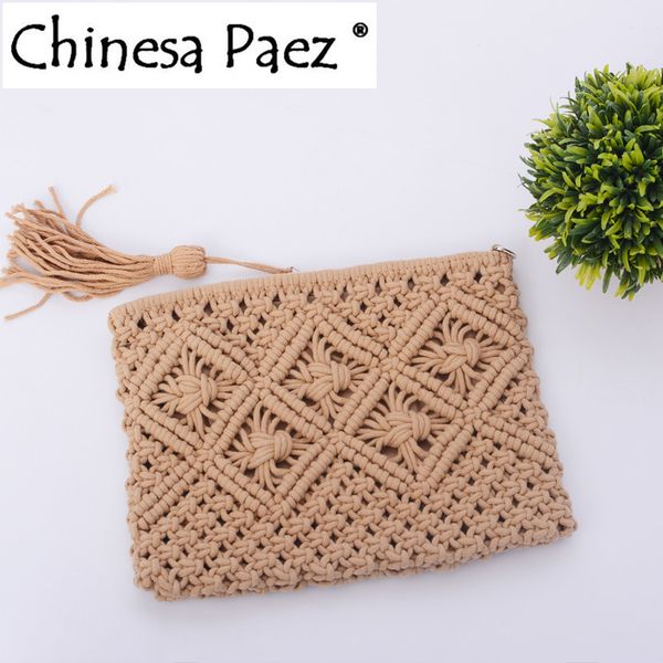 new fashion bohemian style cotton rope tassel hand-woven bag straw bag handbags beach ladies envelope clutch
new fashion bohemian style cotton rope tassel hand-woven bag straw bag handbags beach ladies envelope clutch