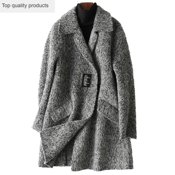 casual wool coat women medium long double-sided women's cashmere coats 2020 autumn winter female jacket casaco feminino yq306, Black
casual wool coat women medium long double-sided women's cashmere coats 2020 autumn winter female jacket casaco feminino yq306, Black