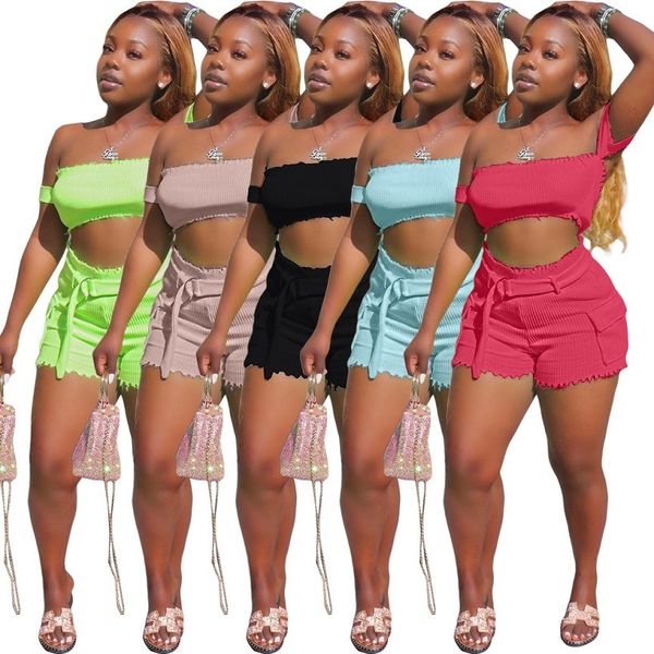 women summer 2 two piece outfits knitted off shoulder vest crop overalls shorts tracksuits fashion streetwear clothes suits, Gray
women summer 2 two piece outfits knitted off shoulder vest crop overalls shorts tracksuits fashion streetwear clothes suits, Gray