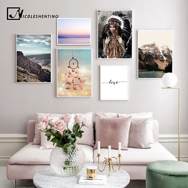paintings tribal girl dream capture scandinavian canvas poster mountain sunset scenery nordic print wall art painting picture modern decor
paintings tribal girl dream capture scandinavian canvas poster mountain sunset scenery nordic print wall art painting picture modern decor