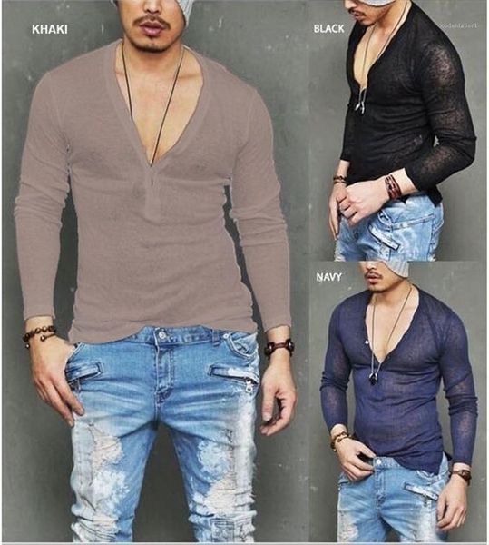 long sleeve slim casual tees mens summer v neck mens designer solid color tshirts fashion, White;black
long sleeve slim casual tees mens summer v neck mens designer solid color tshirts fashion, White;black