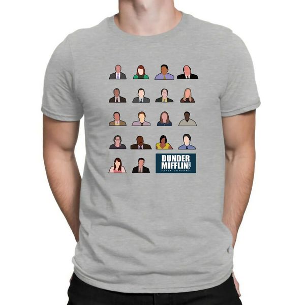 the characters dunder mifflin paper company tee shirt for men o-neck male new fashion for men short sleeve homme suit
the characters dunder mifflin paper company tee shirt for men o-neck male new fashion for men short sleeve homme suit
