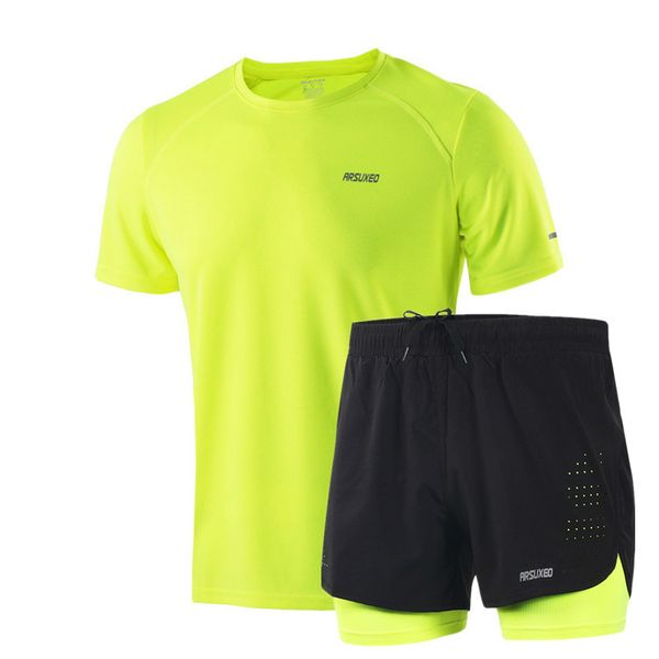 summer men's running shorts jersey set compression jogging quick dry sport t shirt running suit sportswear gym clothes, White;black
summer men's running shorts jersey set compression jogging quick dry sport t shirt running suit sportswear gym clothes, White;black