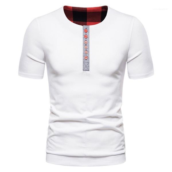neck t shirts mens designer t shirts fashion panelled short sleeve tees with button casual natural color crew, White;black
neck t shirts mens designer t shirts fashion panelled short sleeve tees with button casual natural color crew, White;black