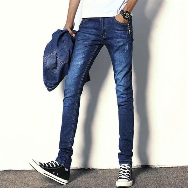 men blue skinny jeans slim denim jeans pants new spring summer men stretch long casual denim pants size 36
men blue skinny jeans slim denim jeans pants new spring summer men stretch long casual denim pants size 36