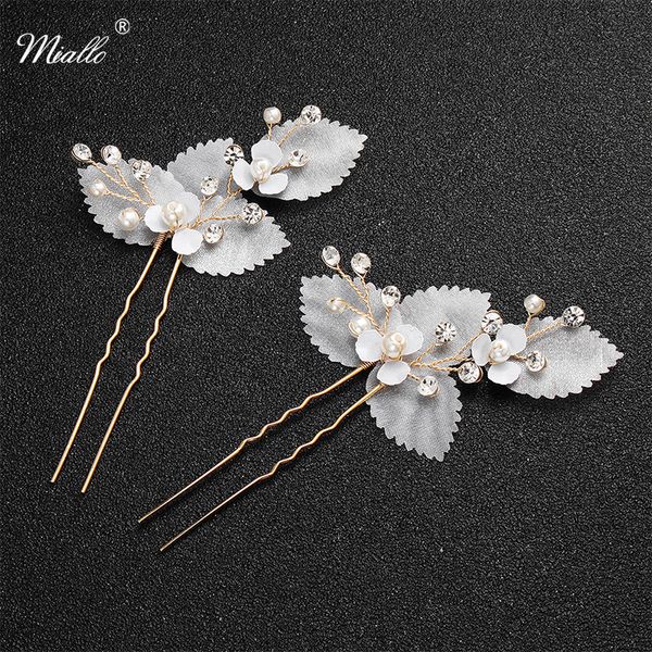 miallo 2 pcs/lot organza crystal alloy handmade hairpins blossom headpiece wedding hair accessories for women, Golden;silver
miallo 2 pcs/lot organza crystal alloy handmade hairpins blossom headpiece wedding hair accessories for women, Golden;silver