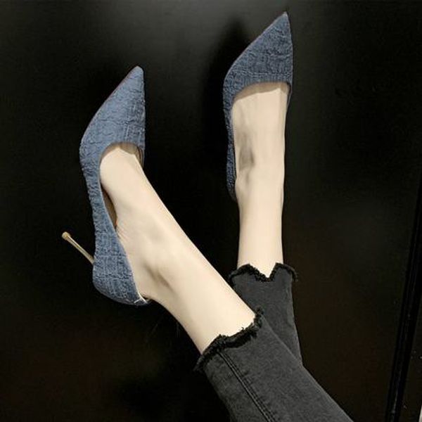 nude high-heeled shoes women 2020 spring and summer new french girls wild professional fine heel pointed shoes, Black
nude high-heeled shoes women 2020 spring and summer new french girls wild professional fine heel pointed shoes, Black