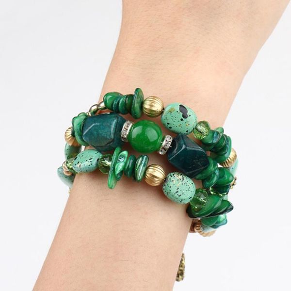 bohemian beads crystal resin charms bracelets for ethnic tibet multilayer imitation natural stone bracelets bangles, Black
bohemian beads crystal resin charms bracelets for ethnic tibet multilayer imitation natural stone bracelets bangles, Black