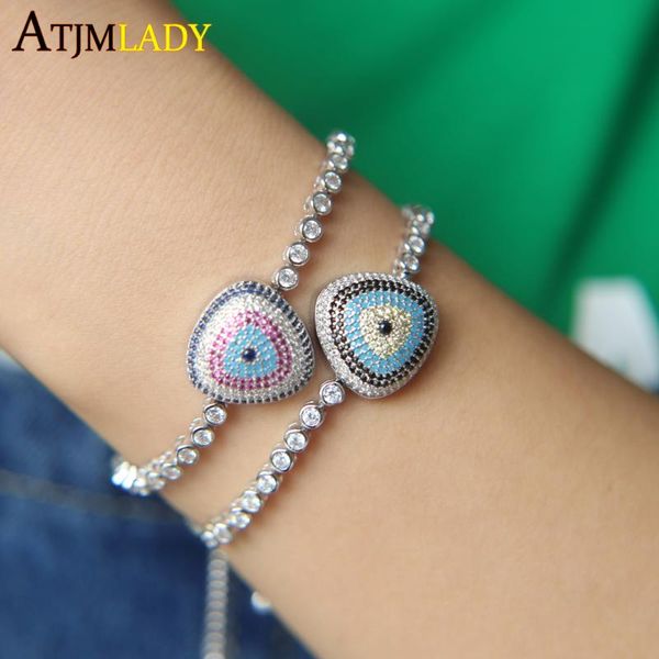 micro new arrival time-limited women pave cz turquioses bezel tennis chain fashion turkish evil eye slider girl bracelet, Golden;silver
micro new arrival time-limited women pave cz turquioses bezel tennis chain fashion turkish evil eye slider girl bracelet, Golden;silver