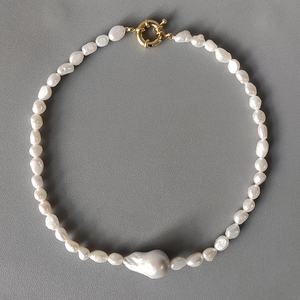classic trendy baroque freshwater necklace give women real natural pearl jewelry choker 2020 new fashion collier, Golden;silver
classic trendy baroque freshwater necklace give women real natural pearl jewelry choker 2020 new fashion collier, Golden;silver