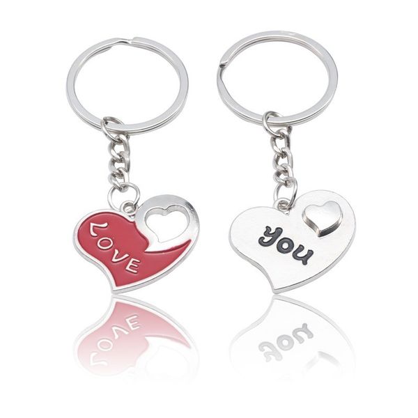 2 pieces/set of fashion couple keychain personality men and women alloy metal heart pendant valentines day jewelry gift, Silver
2 pieces/set of fashion couple keychain personality men and women alloy metal heart pendant valentines day jewelry gift, Silver