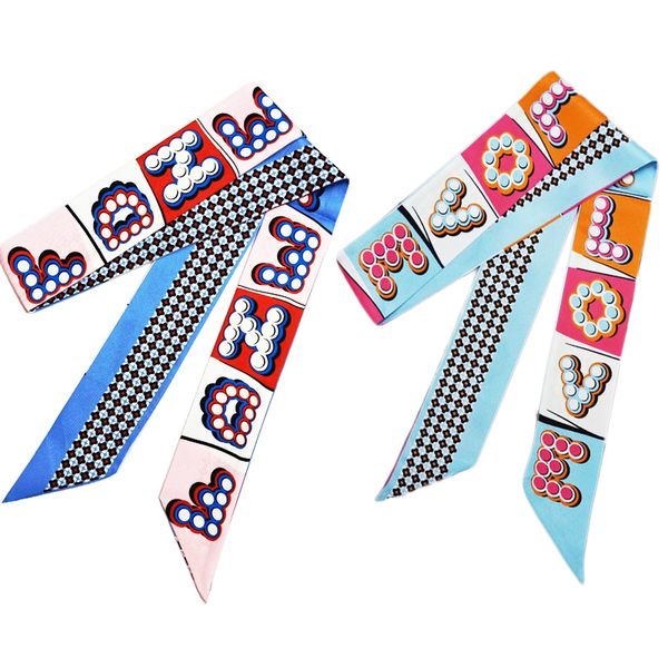 beautiful letters love print women small silk scarf bag ribbons fashion head scarf scarves 120cm pr03, Blue;gray
beautiful letters love print women small silk scarf bag ribbons fashion head scarf scarves 120cm pr03, Blue;gray