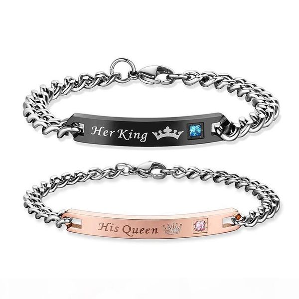 afshor her king his queen crystal stone lover crown charm bracelets lovers special romantic gift couple bracelets jewellry dropship af007, Black
afshor her king his queen crystal stone lover crown charm bracelets lovers special romantic gift couple bracelets jewellry dropship af007, Black
