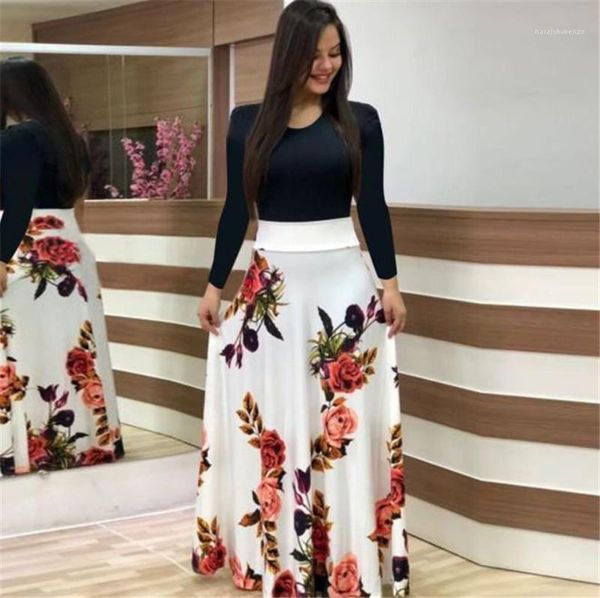 designer dresses fashion panelled floral printed maxi dresses new style women designer clothes eu style women, Black;gray
designer dresses fashion panelled floral printed maxi dresses new style women designer clothes eu style women, Black;gray