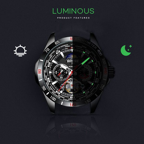 wristwatches army men automatic mechanical leather strap watches tourbillon moon phase mens relogio masculino boyzhe, Slivery;brown
wristwatches army men automatic mechanical leather strap watches tourbillon moon phase mens relogio masculino boyzhe, Slivery;brown