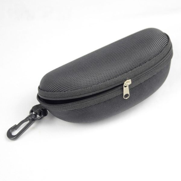 Wholesale Oxford Cloth Black Glasses Case Sunglass Protection Box Eva Zipper Eyeglass Package Sunglasses Case With Hook Eyewear Accesso