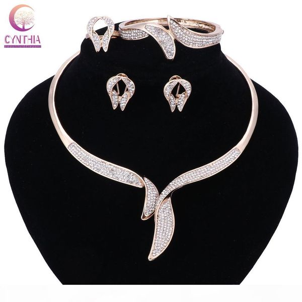 sall fashion necklace earrings bracelet ring gold color jewelry sets for women wedding imitation crystal holiday accessories, Black 
sall fashion necklace earrings bracelet ring gold color jewelry sets for women wedding imitation crystal holiday accessories, Black